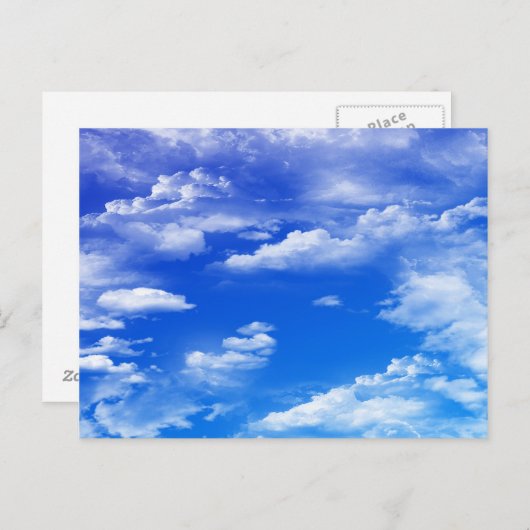 Carte Postale Nuages (Devant / Derrière)