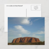 Carte Postale Nuages à Ayers Rock (Devant / Derrière)