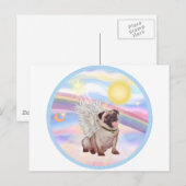 Carte Postale Nuages - Ange Pug (#2) (Devant / Derrière)