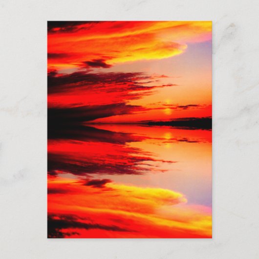 Carte Postale Nuages au coucher du soleil (Devant)
