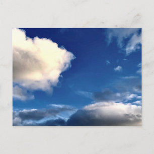 Carte Postale Nuages avec photographie extérieure de ciel bleu