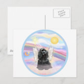 Carte Postale Nuages - Black Cocker Spaniel (Devant / Derrière)