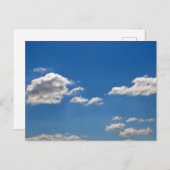 Carte Postale Nuages blancs sur ciel bleu (Devant / Derrière)