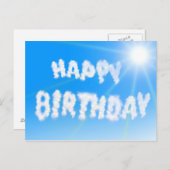 Carte Postale Nuages d'anniversaire (Devant / Derrière)