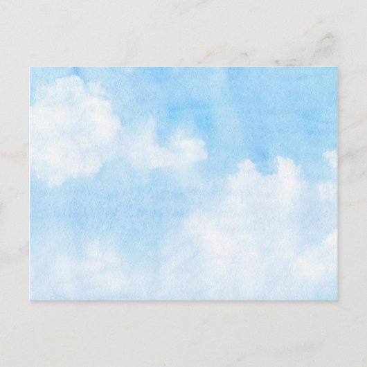 Carte Postale Nuages d'aquarelle et arrière - plan de ciel (Devant)