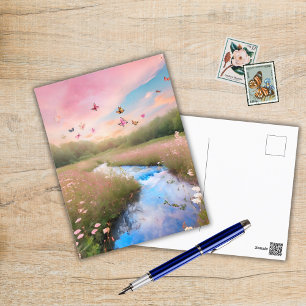 Carte Postale Nuages de bonbons en coton