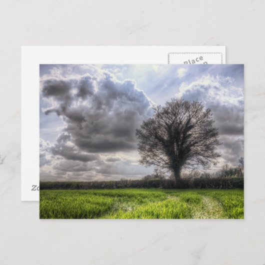 Carte Postale Nuages de pluie au printemps HDR (Devant / Derrière)