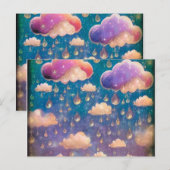 Carte Postale Nuages de pluie de cristal rose (Devant / Derrière)