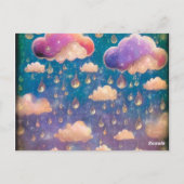 Carte Postale Nuages de pluie de cristal rose (Dos)