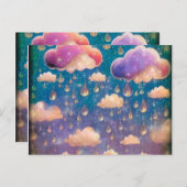 Carte Postale Nuages de pluie en cristal rose (Devant / Derrière)
