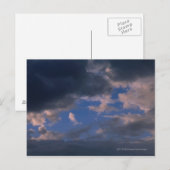 Carte Postale Nuages de tempête contre ciel bleu (Devant / Derrière)