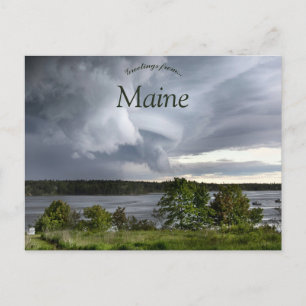 Carte Postale Nuages de tempête dans le Maine USA