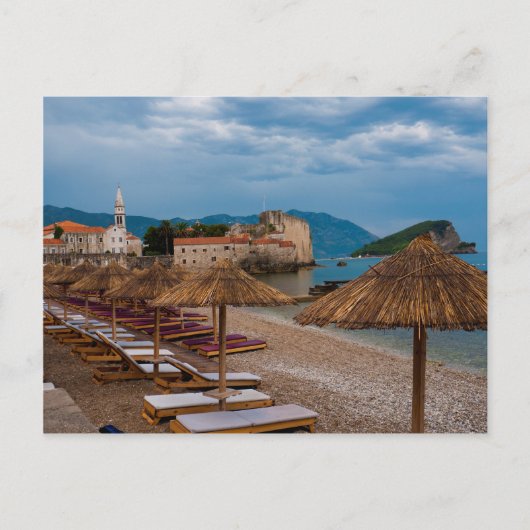 Carte Postale Nuages d'orage sur Budva (Devant)