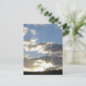 Carte Postale Nuages dorés de coucher de soleil (Debout devant)