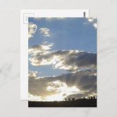 Carte Postale Nuages dorés de coucher de soleil (Devant / Derrière)