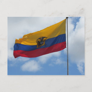 Carte Postale nuages du drapeau équateur