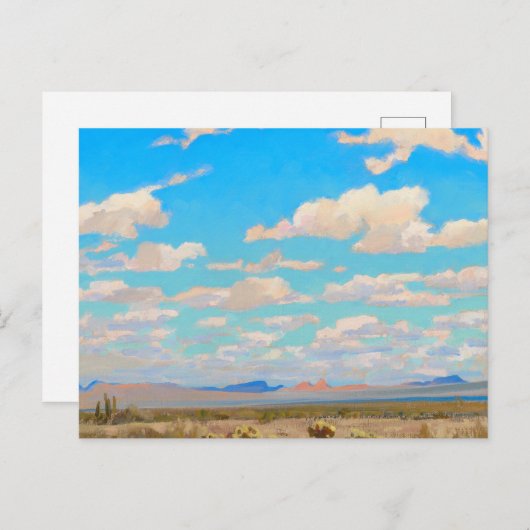 Carte Postale Nuages d'un après-midi d'été par Maynard Dixon (Devant / Derrière)