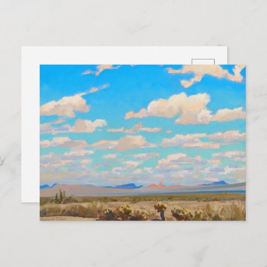 Carte Postale Nuages d'un après-midi d'été par Maynard Dixon (Devant / Derrière)