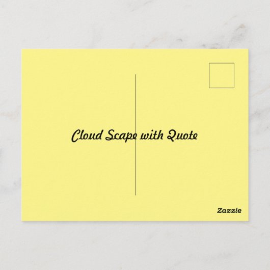 Carte Postale Nuages et soleil (Dos)