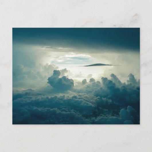 Carte Postale Nuages Fluffeux Foncé Vue aérienne (Devant)