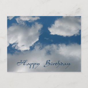 Carte Postale nuages heureux anniversaire
