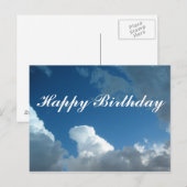 Carte Postale nuages Joyeux anniversaire (Devant / Derrière)