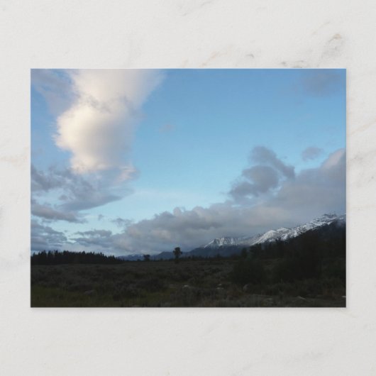 Carte Postale Nuages matinaux dans le parc national de Grand Tet (Devant)