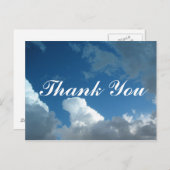 Carte Postale nuages Merci (Devant / Derrière)