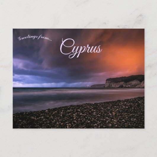 Carte Postale Nuages orageux à Chypre (Devant)