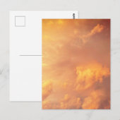Carte Postale Nuages orange rose Paysage de nuages (Devant / Derrière)