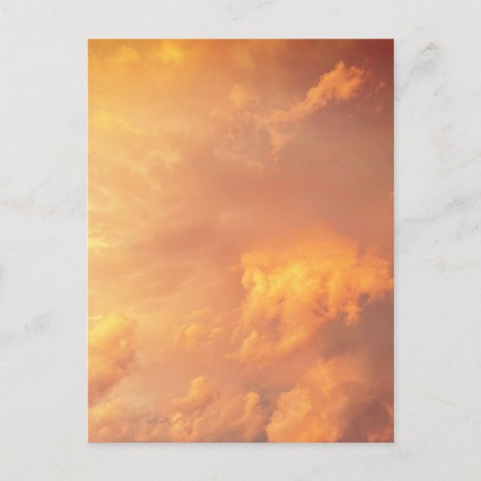 Carte Postale Nuages orange rose Paysage de nuages (Devant)