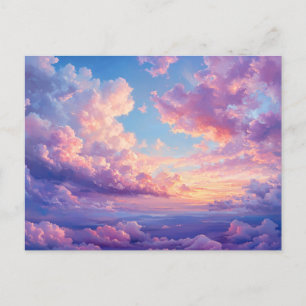 Carte Postale Nuages pastel colorés spectaculaires Ciel