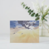 Carte Postale Nuages peints à l'aquarelle (Debout devant)