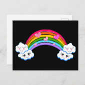 Carte postale nuages Rainbow (Devant / Derrière)