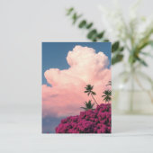 Carte Postale Nuages roses et floraison de Bush Photographie Art (Debout devant)
