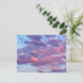 Carte Postale Nuages roses et violets (Debout devant)