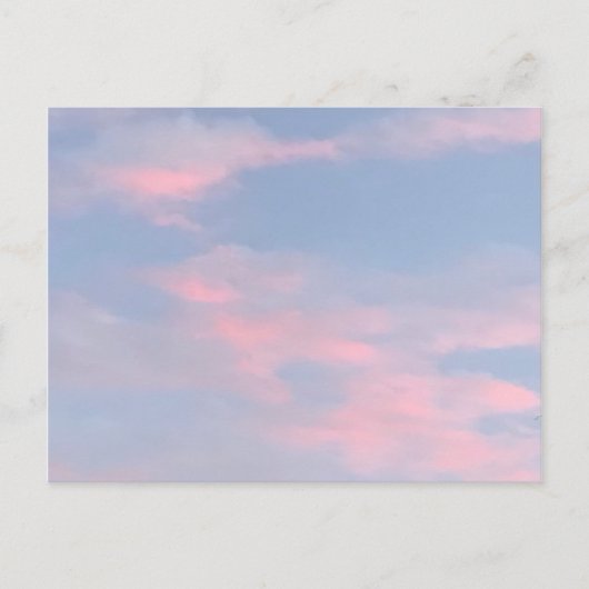 Carte Postale Nuages roses personnalisables (Devant)