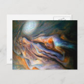 Carte Postale Nuages tourbillonnants Jupiter Ceinture tempérée N (Devant / Derrière)