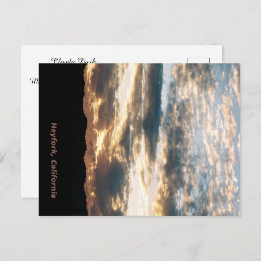 Carte Postale Nuageux Dusk...... (Devant / Derrière)