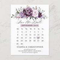Nuances de Dusty Purple Calendrier Enregistrer la 