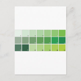 Carte Postale Nuances de grille verte