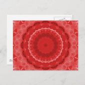Carte Postale Nuances de Kaleidoscope rouge (Devant / Derrière)