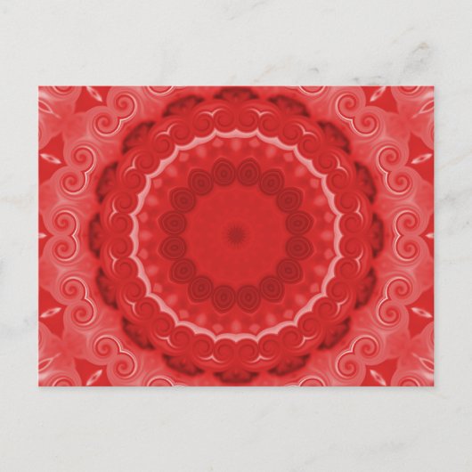 Carte Postale Nuances de Kaleidoscope rouge (Devant)
