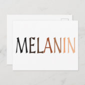 Carte Postale Nuances de noir MELANIN (Devant / Derrière)