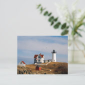 Carte Postale Nubble Light Lighthouse York Maine (Debout devant)