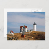 Carte Postale Nubble Light Lighthouse York Maine (Devant / Derrière)