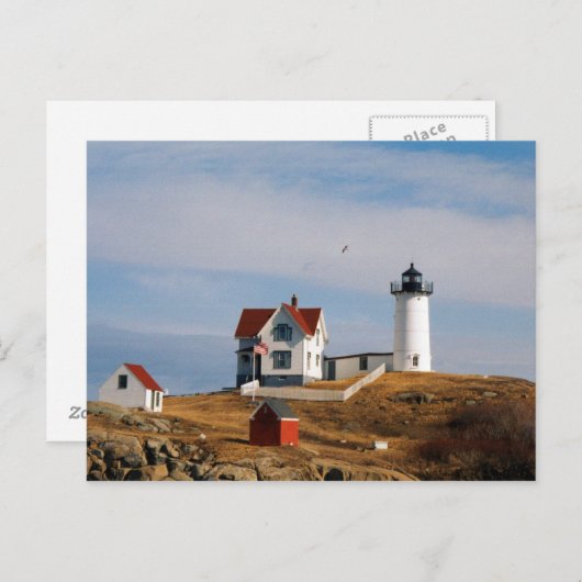 Carte Postale Nubble Light Lighthouse York Maine (Devant / Derrière)