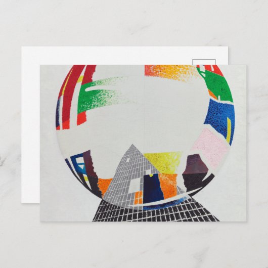 Carte Postale Nuclear I, CH, 1945 par Laszlo Moholy-Nagy (Devant / Derrière)