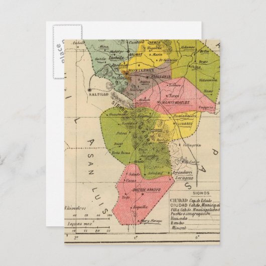 Carte Postale Nuevo Leon, Mexique (Devant / Derrière)