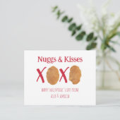 Carte Postale Nugs & Baisers Poulet Nuggets Punny Valentine (Debout devant)